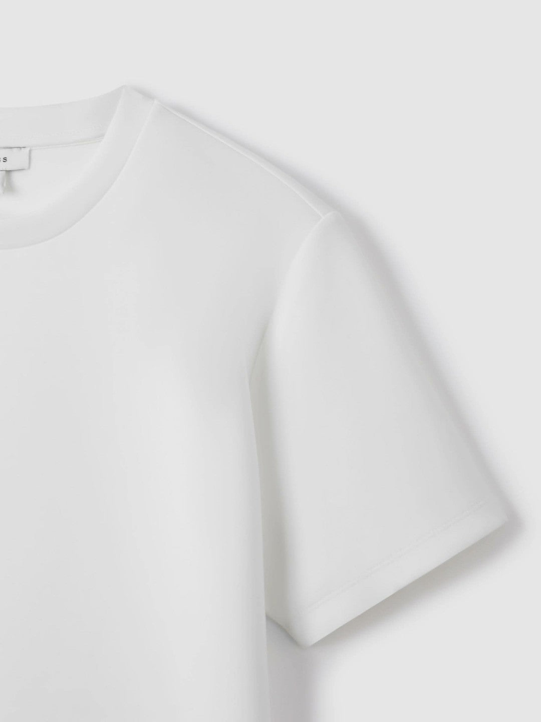 Reiss Offer - Interlock Jersey Crew Neck T-Shirt in White