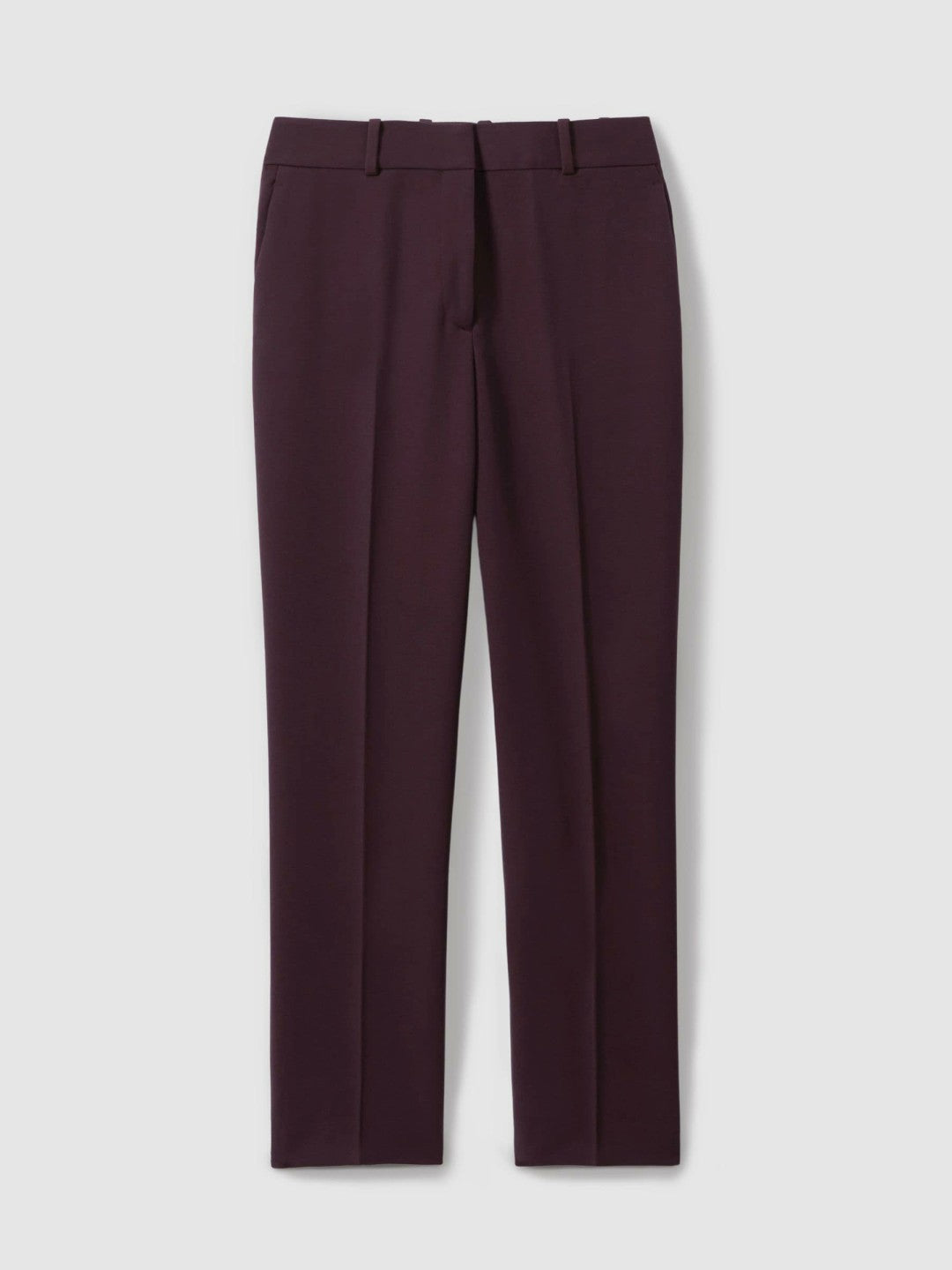 Reiss Slim Fit Suit Trousers in Berry