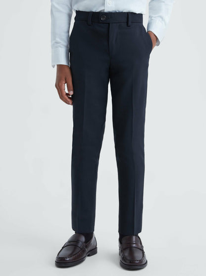 Reiss Offer - 3-9 yrs Wool Blend Adjustable Trousers in Navy