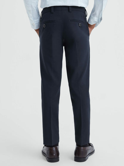 Reiss Offer - 3-9 yrs Wool Blend Adjustable Trousers in Navy