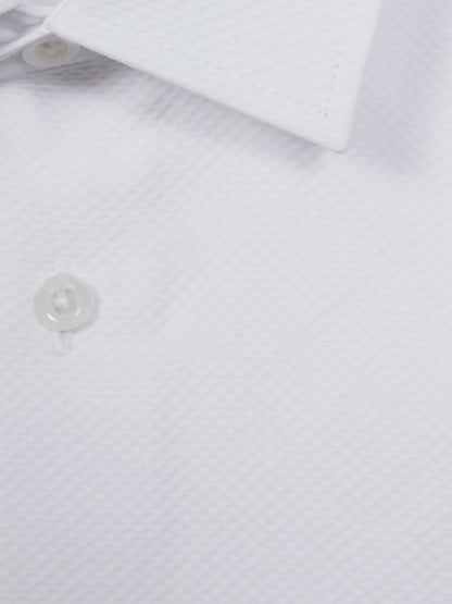 Reiss Value - 9-14 yrs Slim Fit Textured Bib Dinner Shirt in White