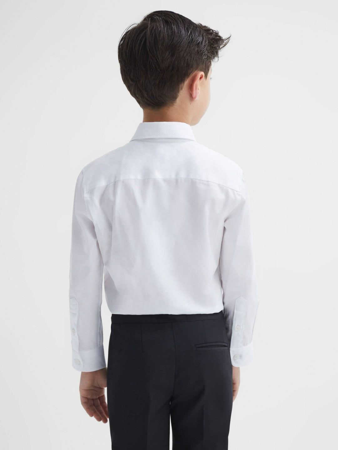 Reiss Value - 9-14 yrs Slim Fit Textured Bib Dinner Shirt in White