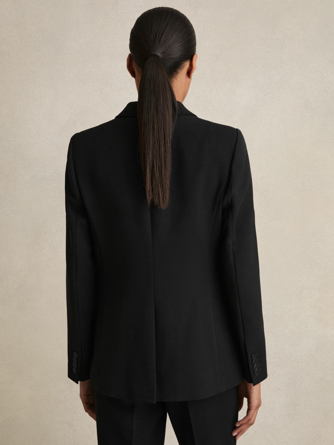 Reiss Savings - Petite Tailored Single Breasted Suit Blazer in Black