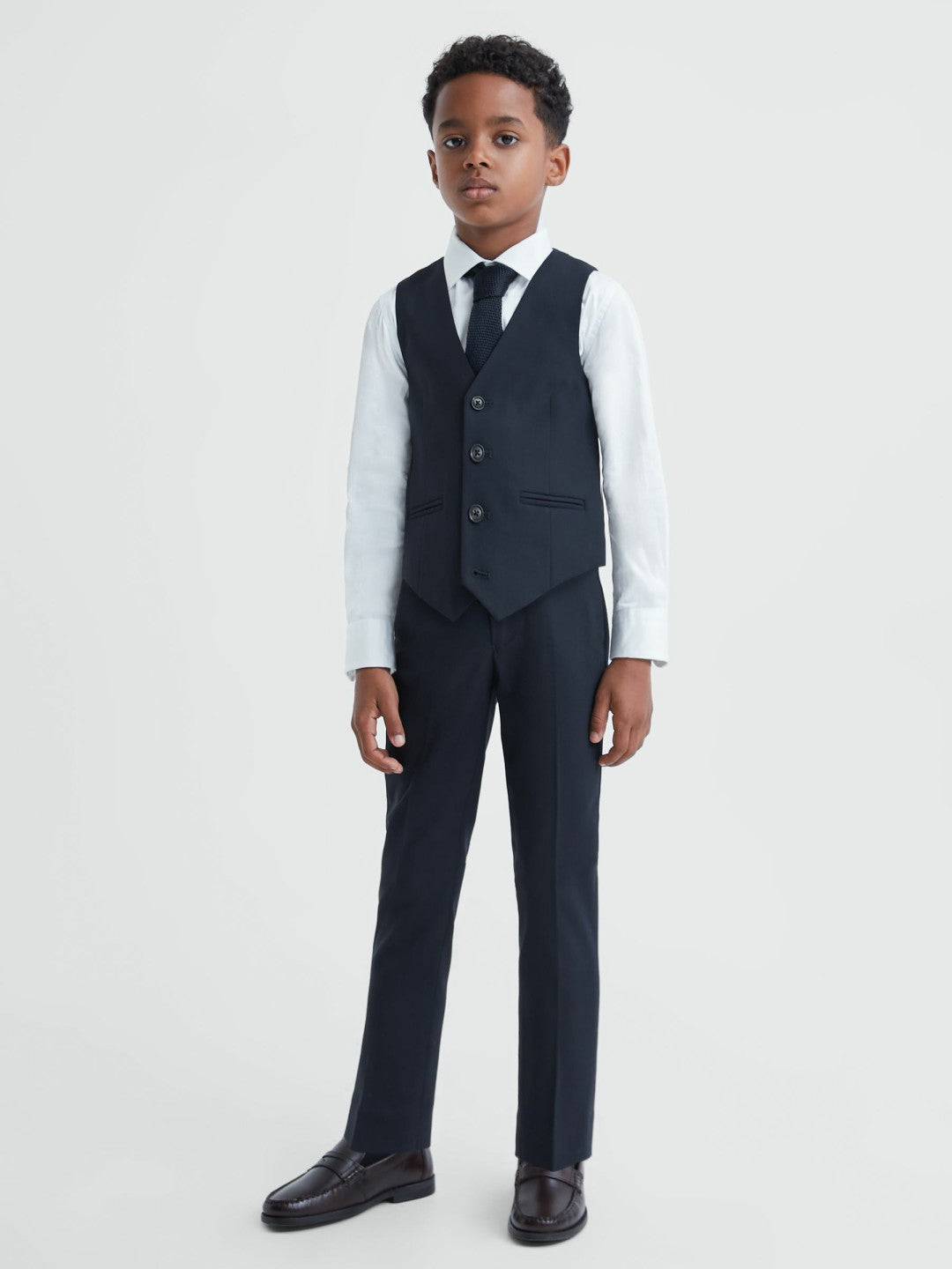 Reiss Offer - 9-14 yrs Modern Fit Waistcoat in Navy