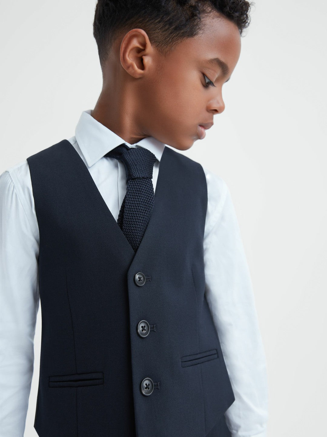 Reiss Offer - 9-14 yrs Modern Fit Waistcoat in Navy