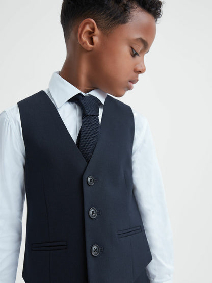 Reiss Offer - 9-14 yrs Modern Fit Waistcoat in Navy