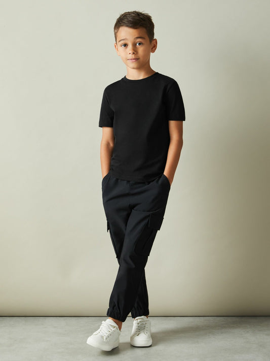 Reiss Value - 9-13 yrs Crew Neck T-Shirt in Black