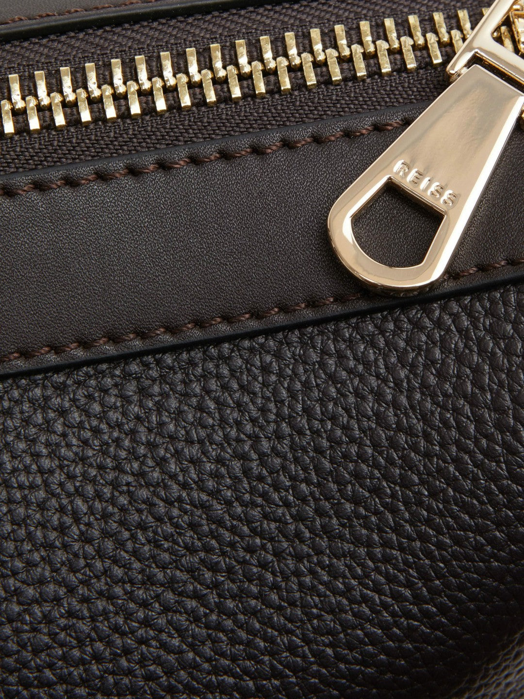 Reiss Value - Leather Holdall in Chocolate