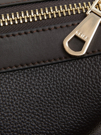 Reiss Value - Leather Holdall in Chocolate