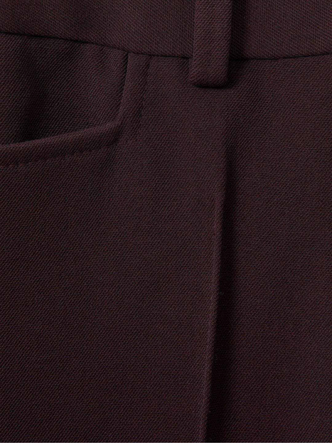 Reiss Flared Suit Trousers in Berry