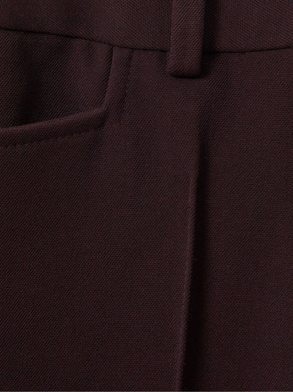 Reiss Flared Suit Trousers in Berry