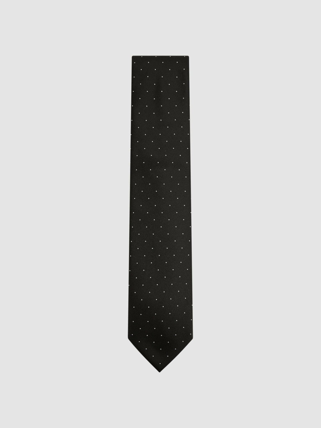 Reiss Offer - Polka Dot Silk Tie in Black