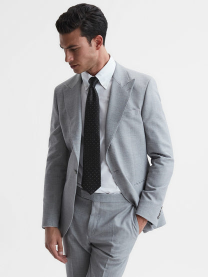 Reiss Offer - Polka Dot Silk Tie in Black