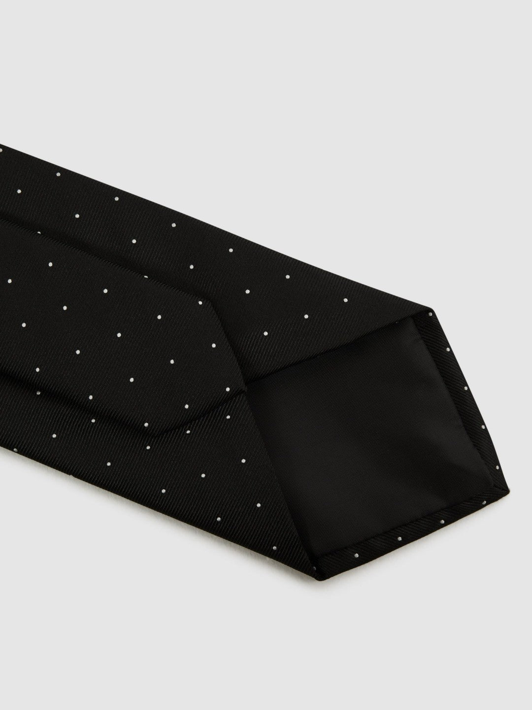 Reiss Offer - Polka Dot Silk Tie in Black