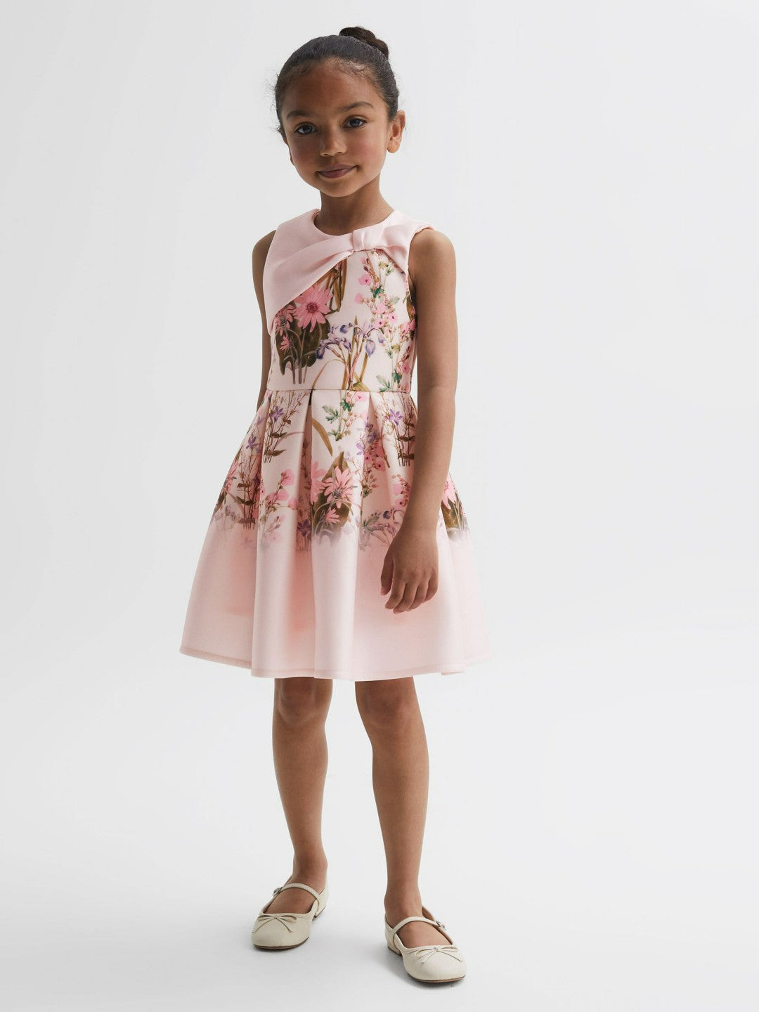 Reiss Value - Senior Scuba Floral Printed Dress in Multi
