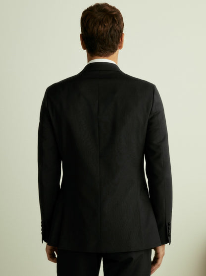 Reiss Savings - Double Breasted Tuxedo Slim Fit Jacket in Black