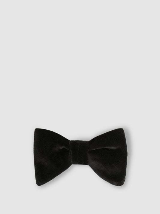 Reiss Sale - Velvet Bow Tie in Black