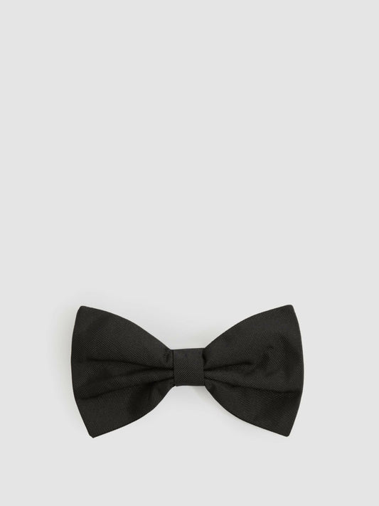 Reiss Best Seller - Grosgrain Silk Bow Tie in Black