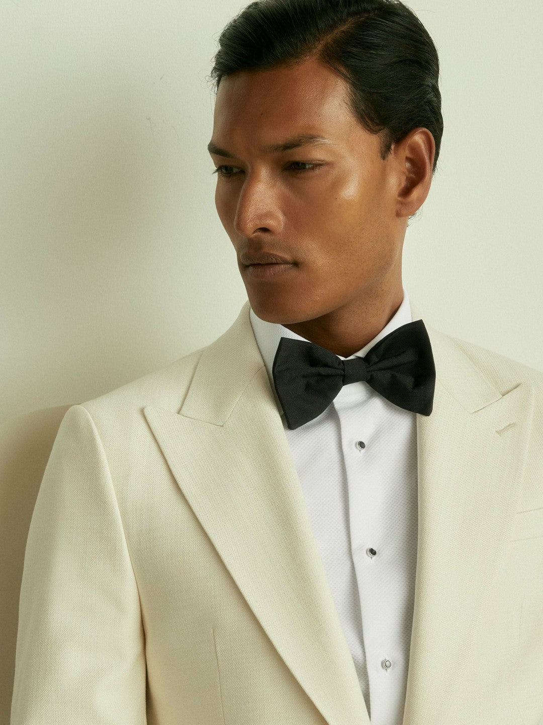 Reiss Best Seller - Grosgrain Silk Bow Tie in Black