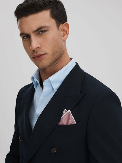 Reiss Deal - Polka Dot Silk Pocket Square in Pink