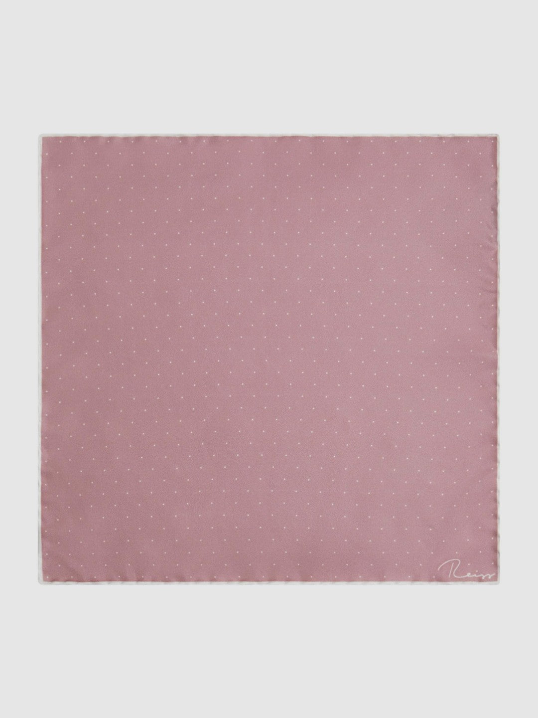 Reiss Deal - Polka Dot Silk Pocket Square in Pink