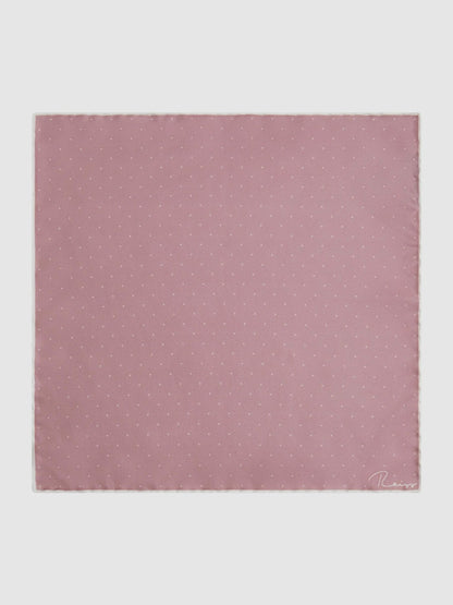 Reiss Deal - Polka Dot Silk Pocket Square in Pink