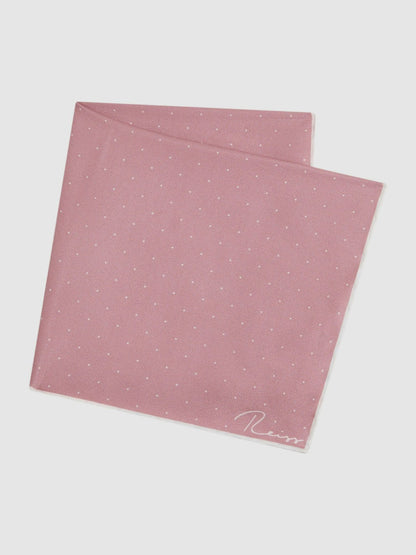 Reiss Deal - Polka Dot Silk Pocket Square in Pink