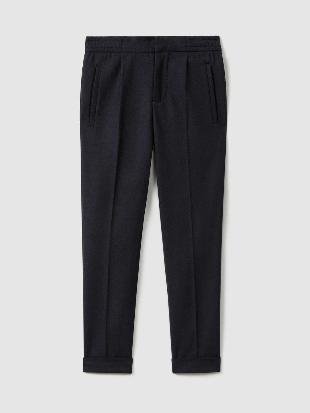 Reiss Deal - 3-9 yrs Relaxed Elasticated Trousers with Turn-Ups in Navy