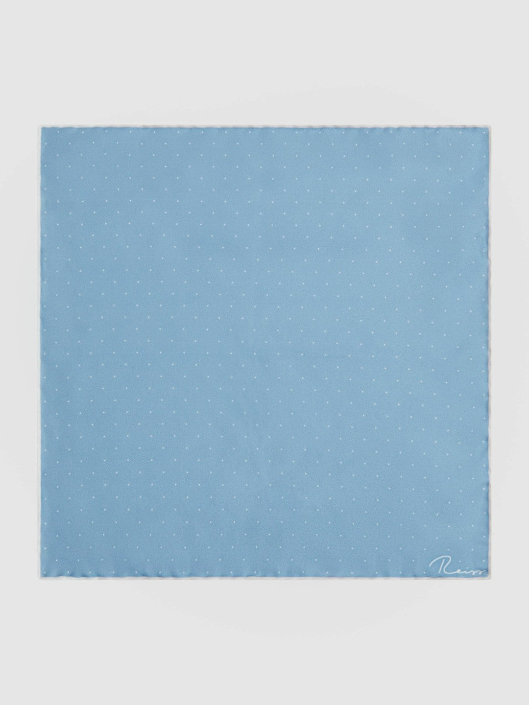 Reiss Offer - Polka Dot Silk Pocket Square in Blue
