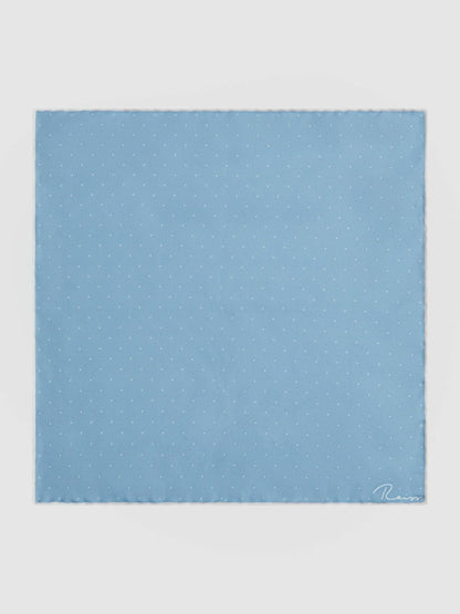 Reiss Offer - Polka Dot Silk Pocket Square in Blue