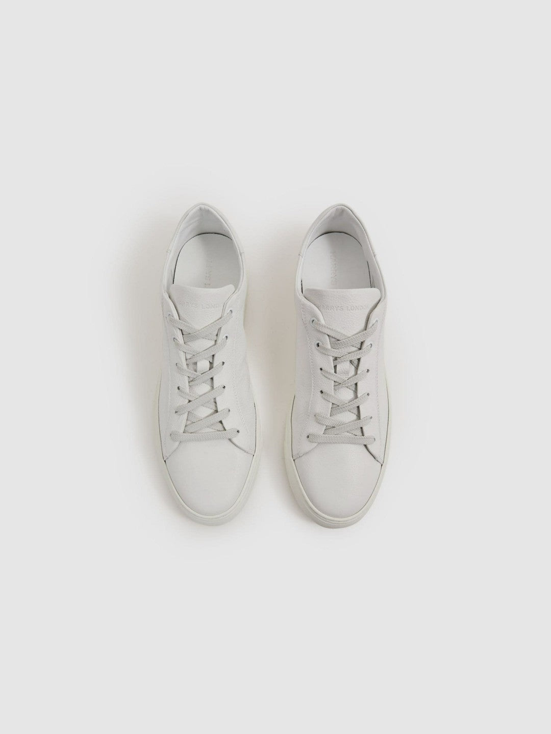 Reiss Savings - Harrys of London Grained Leather Trainers in White