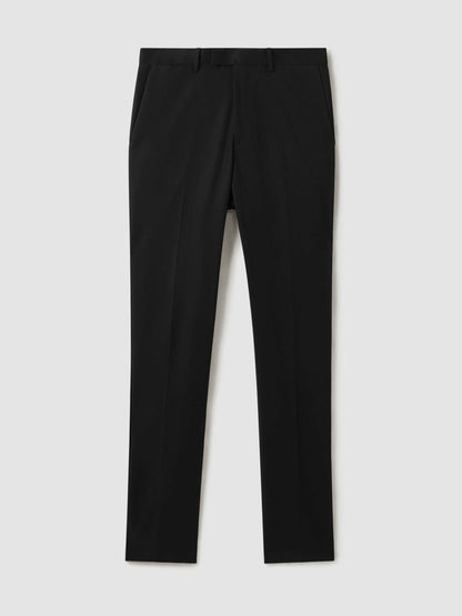 Reiss Deal - Slim Fit Cotton Blend Chinos in Black