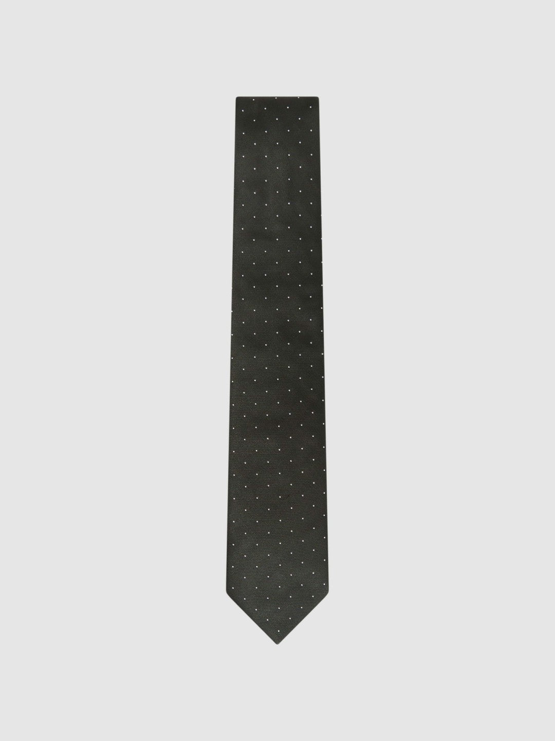 Reiss Deal - Polka Dot Silk Tie in Dark Green