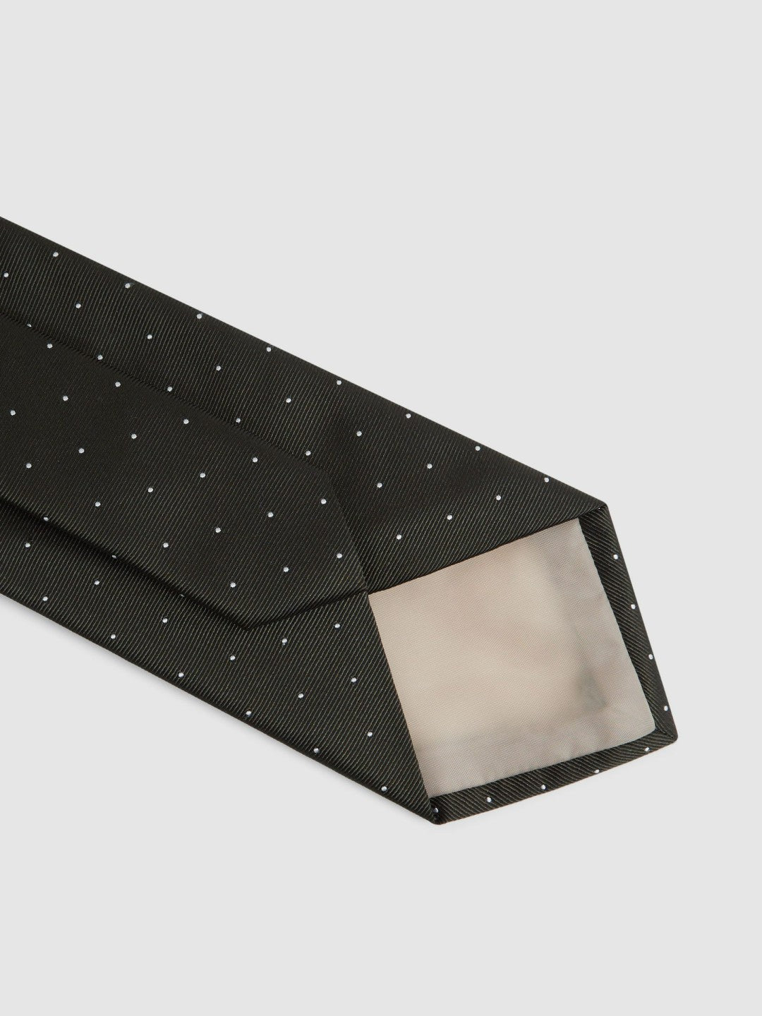 Reiss Deal - Polka Dot Silk Tie in Dark Green