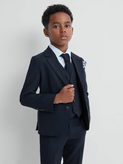 Reiss Sale - 3-9 yrs Wool Blend Single Breasted Blazer in Navy