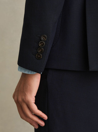 Reiss Best Seller - Double Breasted Suit Blazer Slim Fit in Navy