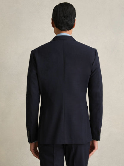 Reiss Best Seller - Double Breasted Suit Blazer Slim Fit in Navy