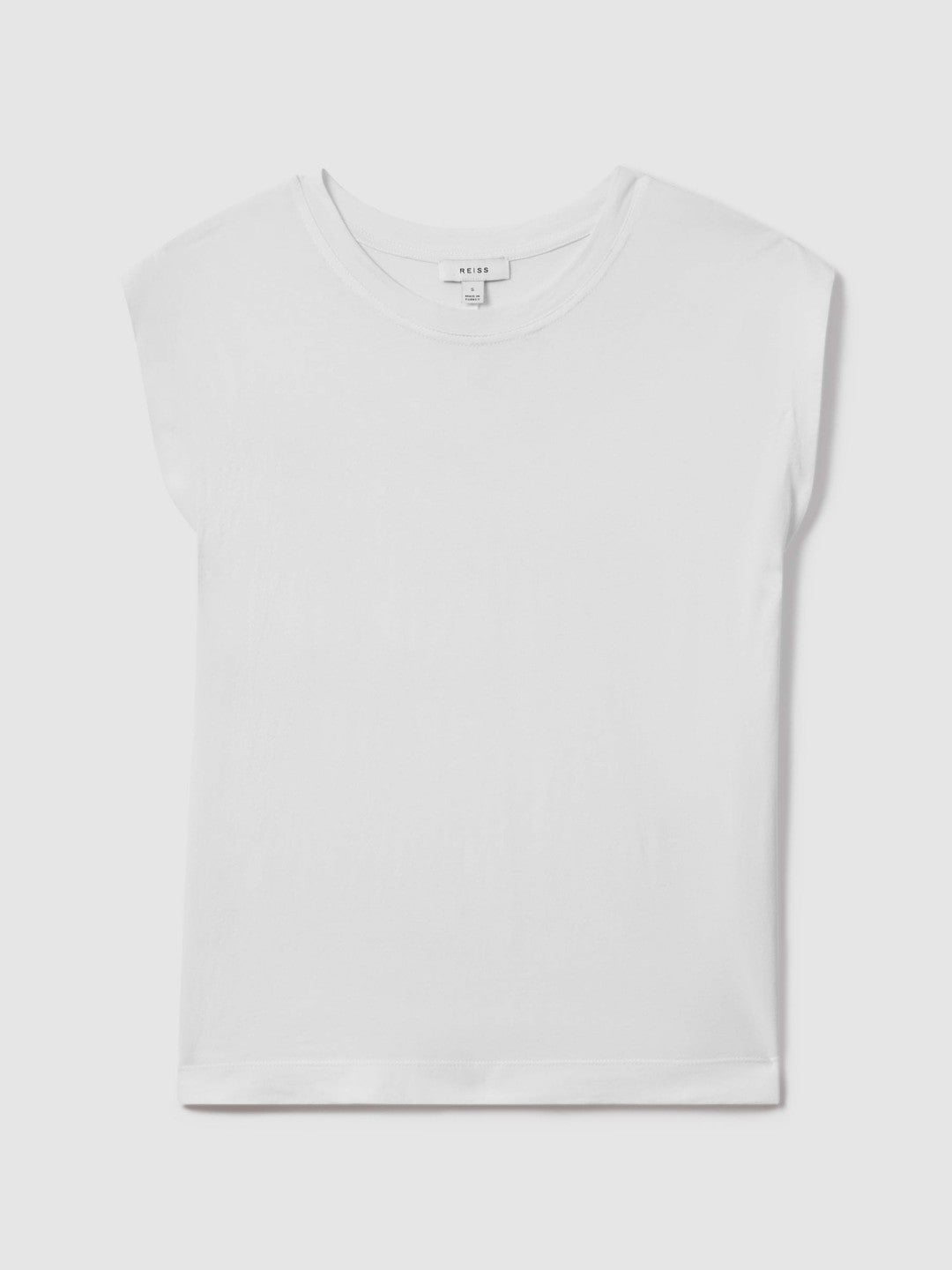 Reiss Savings - Cotton Capped Sleeve T-Shirt in White