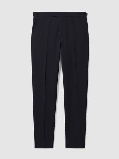 Reiss Affordable - Slim Fit Side Adjuster Trousers in Navy