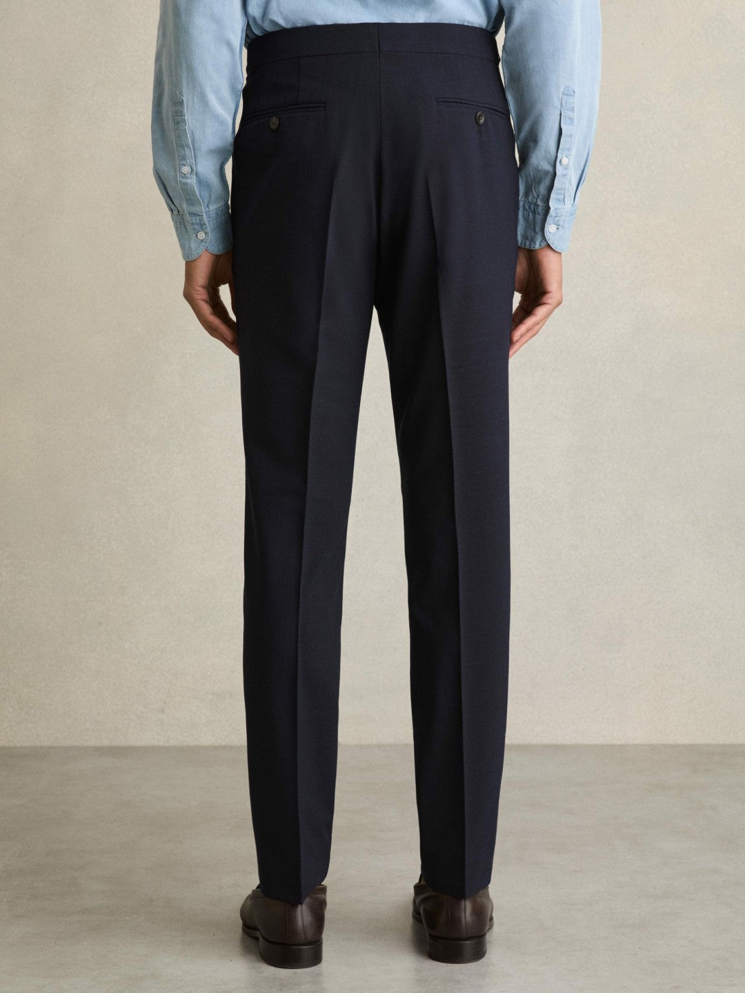 Reiss Affordable - Slim Fit Side Adjuster Trousers in Navy