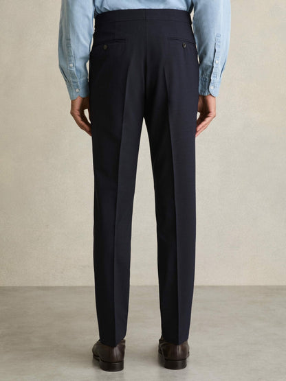 Reiss Affordable - Slim Fit Side Adjuster Trousers in Navy