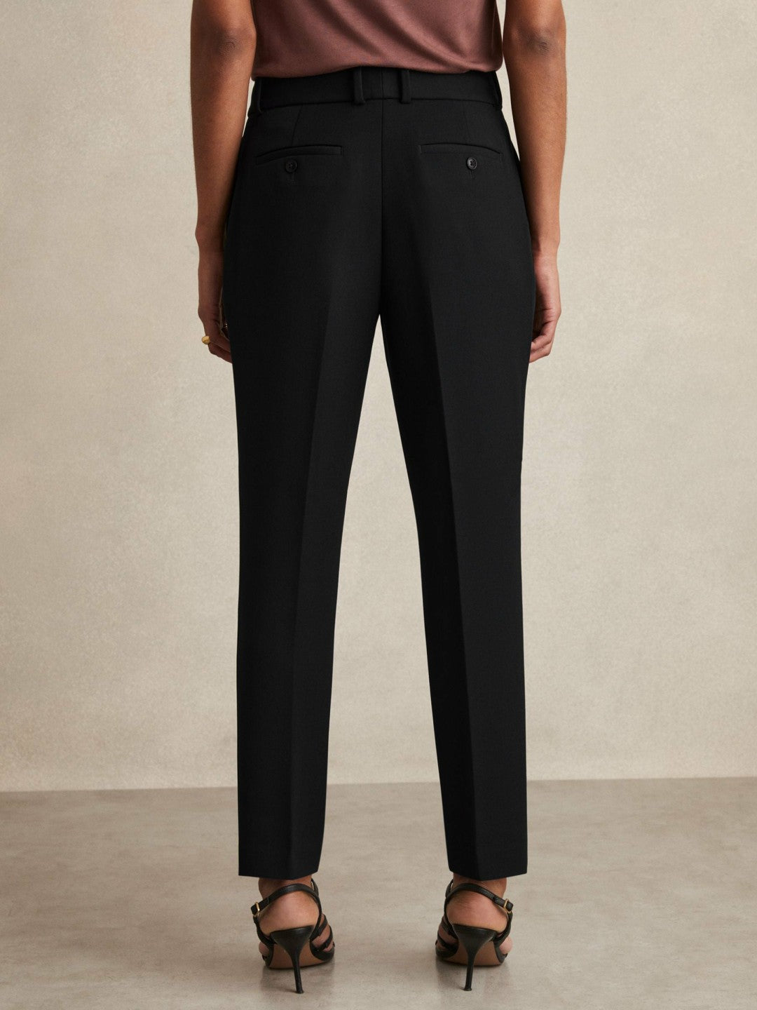 Reiss Petite Slim Fit Suit Trousers in Black