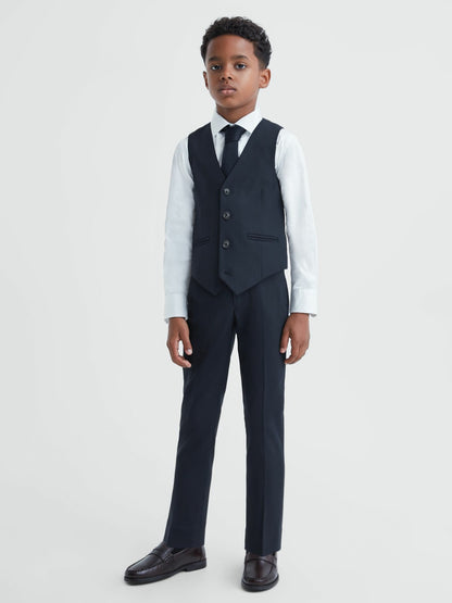 Reiss Value - 3-9 yrs Wool Blend Waistcoat in Navy