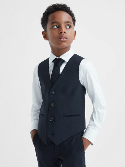 Reiss Value - 3-9 yrs Wool Blend Waistcoat in Navy
