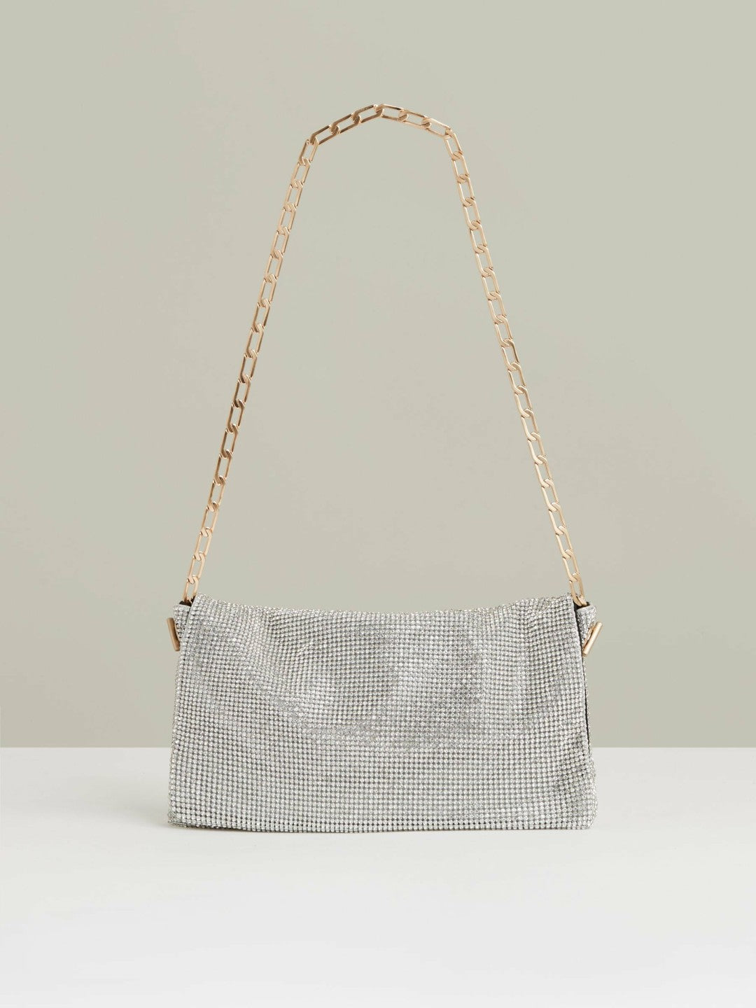 Reiss Offer - Embellished Chainmail Shoulder Bag in Silver