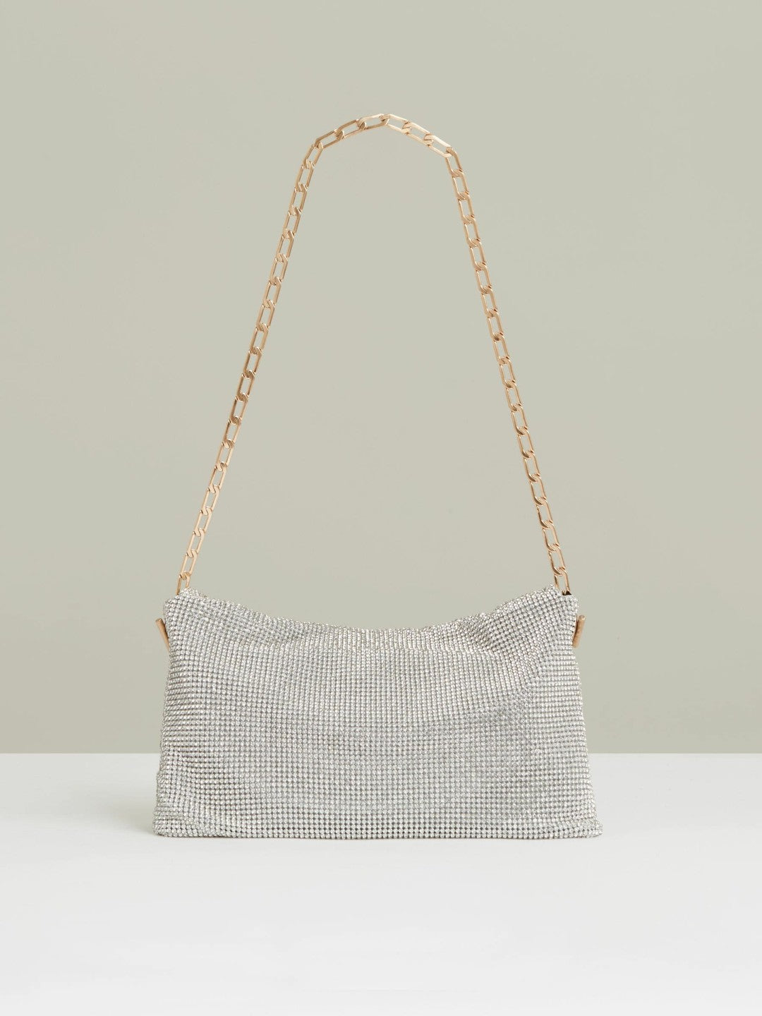 Reiss Offer - Embellished Chainmail Shoulder Bag in Silver