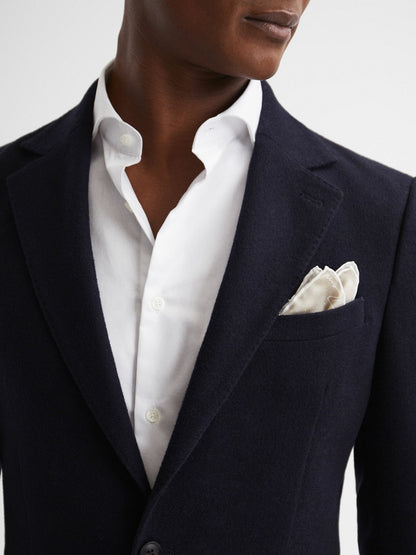 Reiss Savings - Polka Dot Silk Pocket Square in Stone