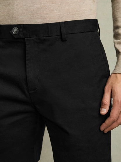Reiss Offer - Short Length Casual Chino Shorts in Black