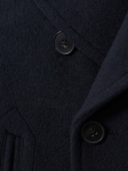 Reiss Offer - 9-13 yrs Wool Blend Twill Double Breasted Coat in Navy