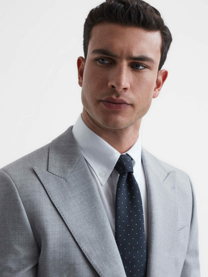 Reiss Affordable - Polka Dot Silk Tie in Navy
